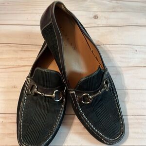 Mezlan "Salinas" 7053 Black Suede Sz 10 Burnished Calfskin Horsebit Loafer